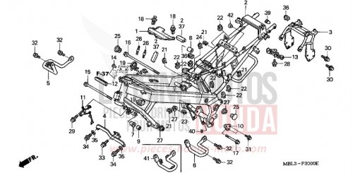 CARROSSERIE DE CHASSIS NT650V5 de 2005